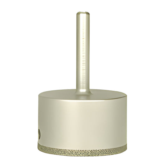CRL EDD2 2-inch diamond-plated drill bit with 3/8 in. reduced round shank and smooth continuous rim for glass and tile.