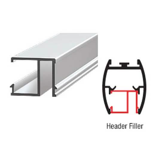 Brite Anodized 72\" Header Filler for CK/DK Cottage Sliders - Sleek, Durable Design