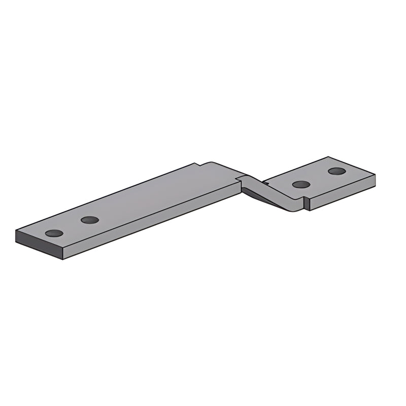CRL Fallbrook XL Z connector (SKU FXCZ) slim gray metal Z-shaped bracket with two screw holes at each end