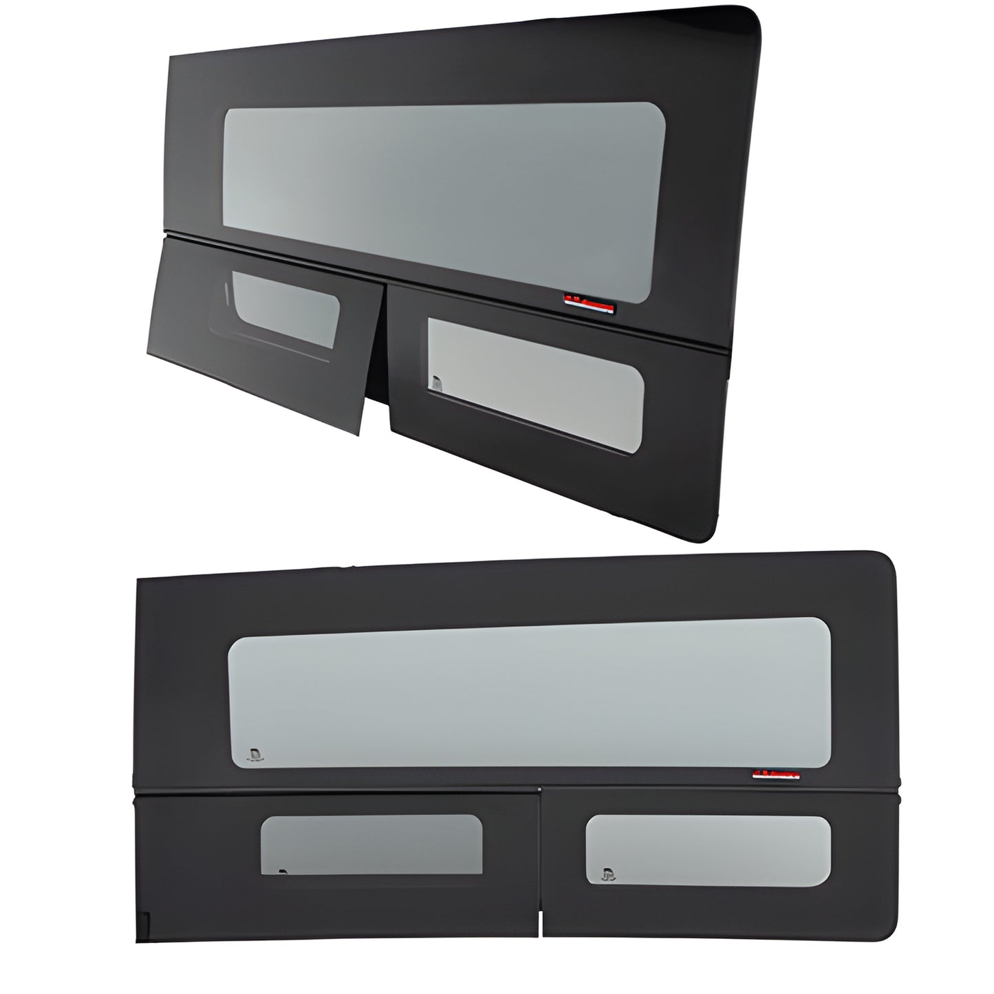 Passenger sliding-door all-glass vent window, 28% dark gray privacy glass for 2016-2019 Mercedes Metris - SKU FW642R