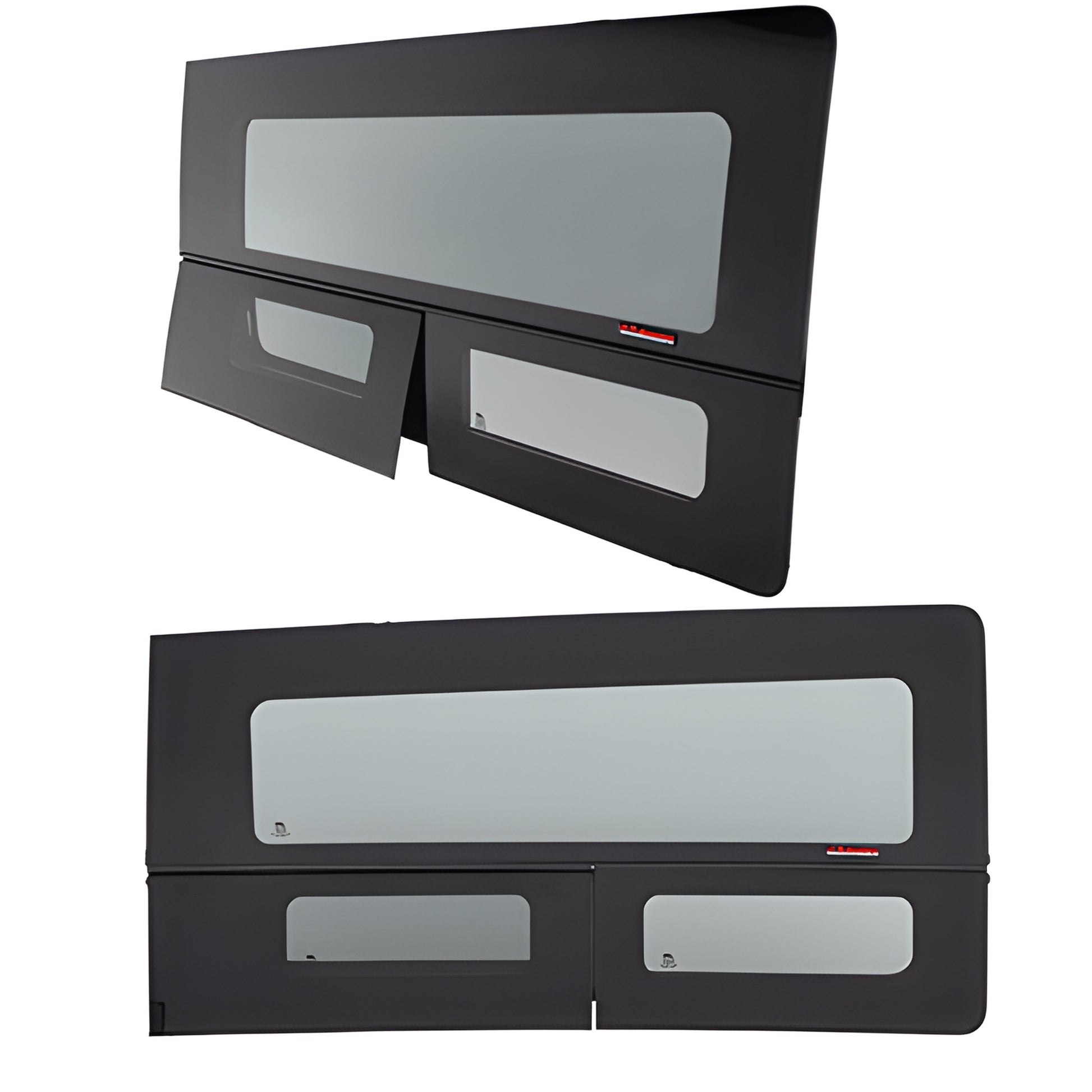 Passenger sliding-door all-glass vent window, 28% dark gray privacy glass for 2016-2019 Mercedes Metris - SKU FW642R