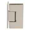 Brushed nickel squared Vienna shower hinge (V1E544BN), solid brass, 5 preset, for 3/8-1/2" tempered glass.
