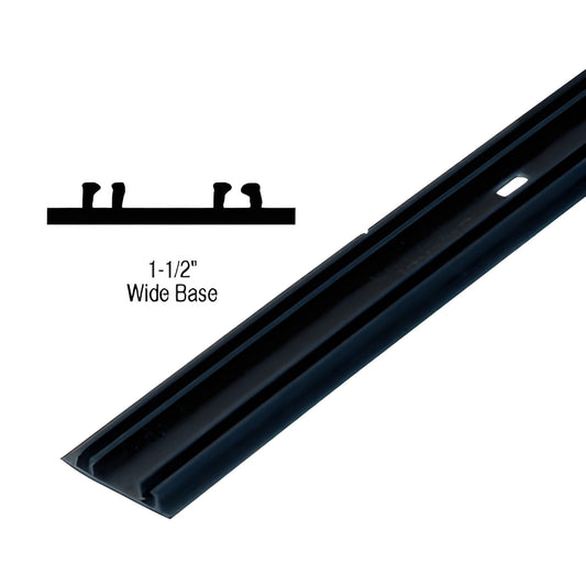 Black vinyl 1-1/2" wide screen frame base for 2x4/4x4 framing, accepts spline and screen - SKU BAS188