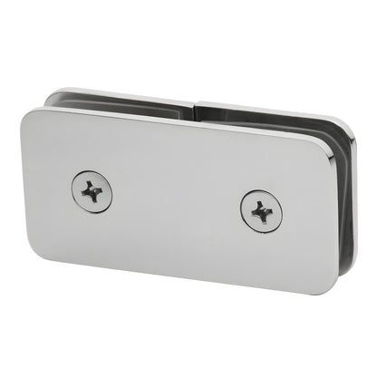 GCB182CH polished chrome 180 brass split-face/'Y' inline glass clamp for 8-12mm frameless shower panels