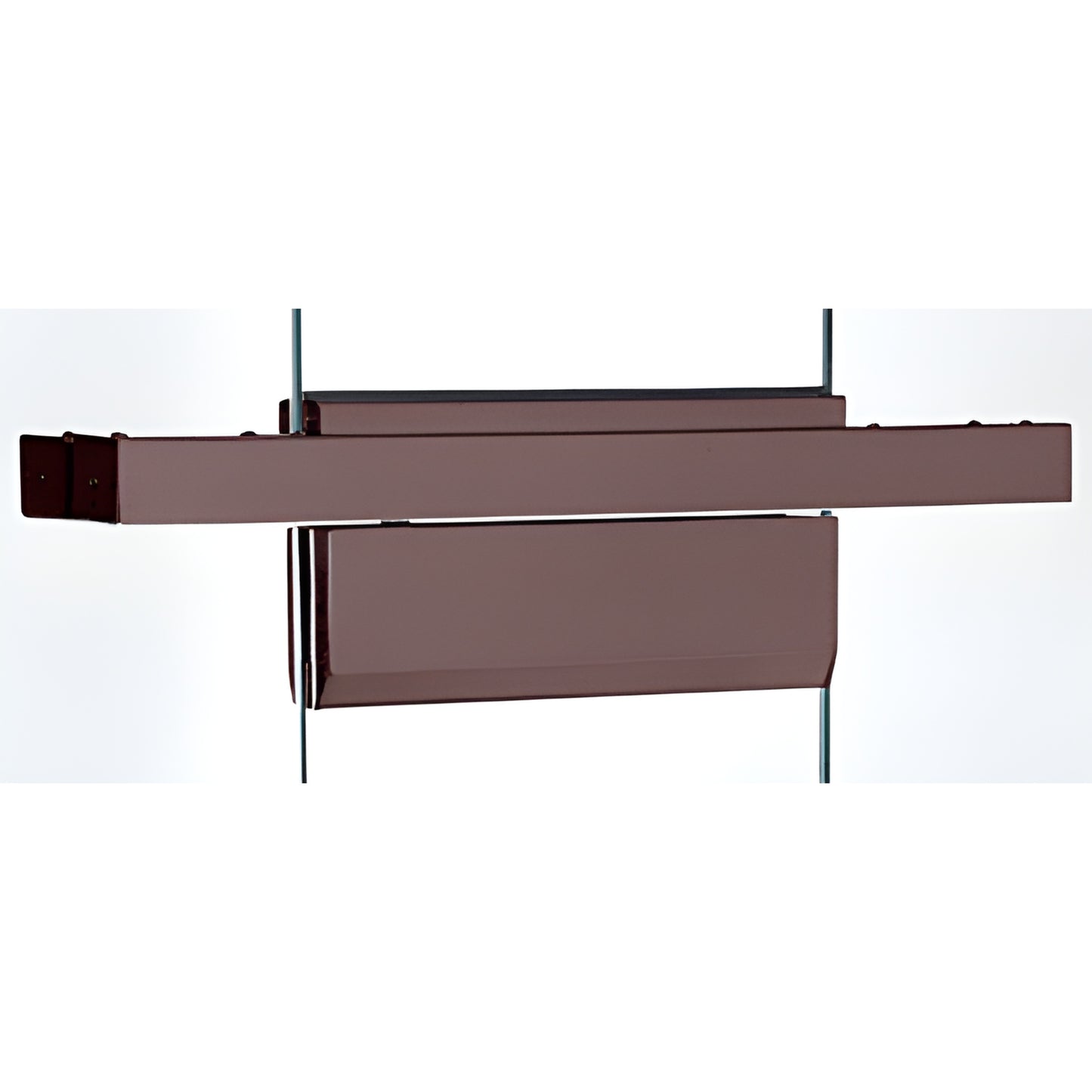 CRL FH4DUS floating header, black bronze anodized, glass-to-glass for 1/2" (12 mm) glass.