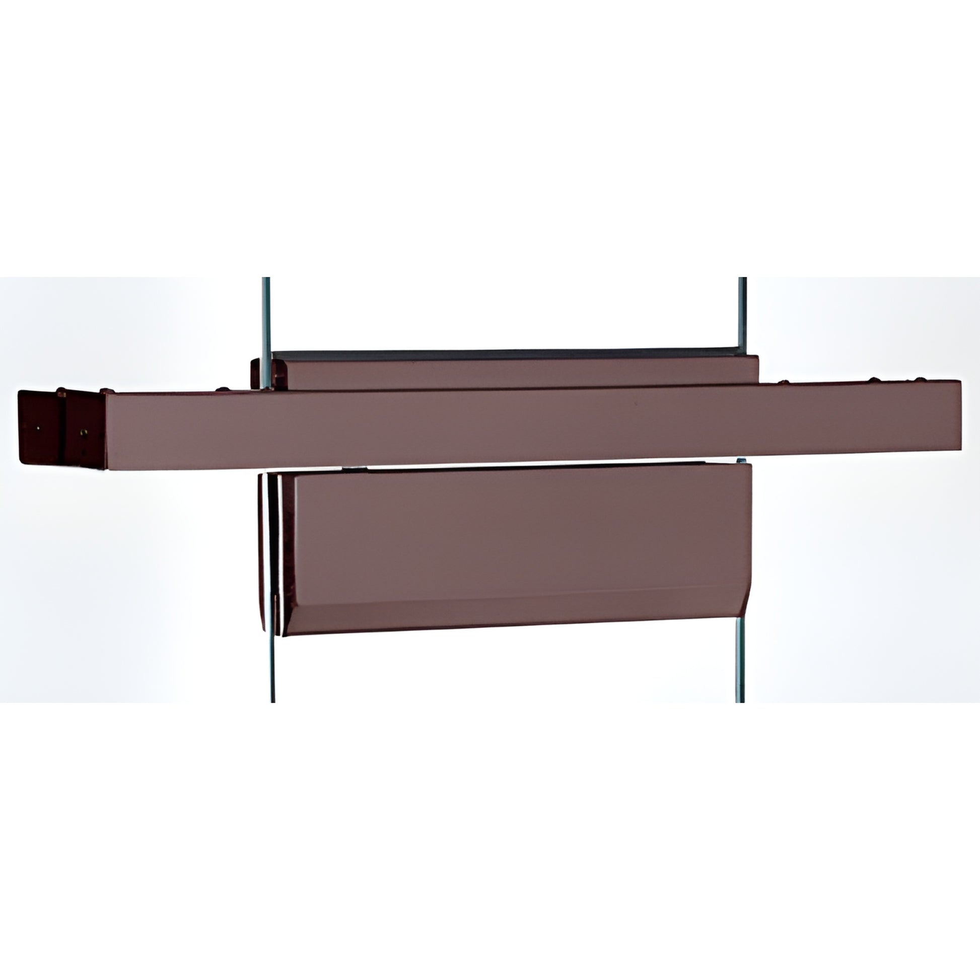 CRL FH4DUS floating header, black bronze anodized, glass-to-glass for 1/2" (12 mm) glass.