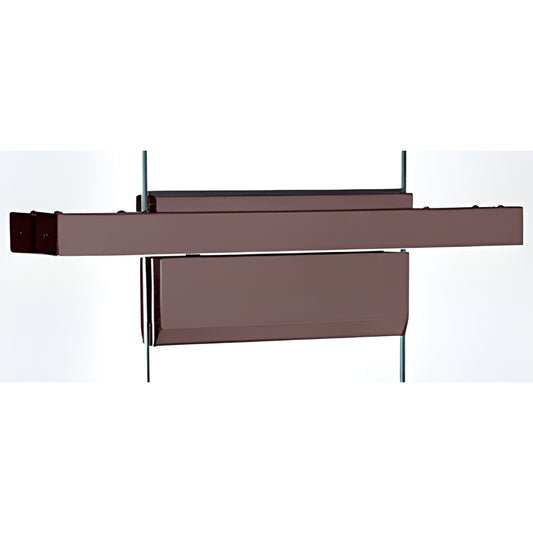 CRL FH4DUS floating header, black bronze anodized, glass-to-glass for 1/2" (12 mm) glass.