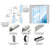CRL280 Brushed Stainless Sliding Door Kit 1/2" Tempered Glass
