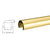CRL Polished Brass 50.8mm Glass Cap Rail for 21.5/25.5mm Glass - 3m