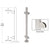 CRL 42 in Brushed Stainless 180° Center-Post Glass Railing Clamp Kit
