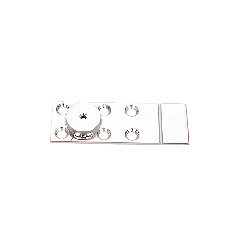 Chrome floor-mounted threshold base plate for CRL8010SET pivot; supports 1/2 threshold. SKU CRL8010TBP