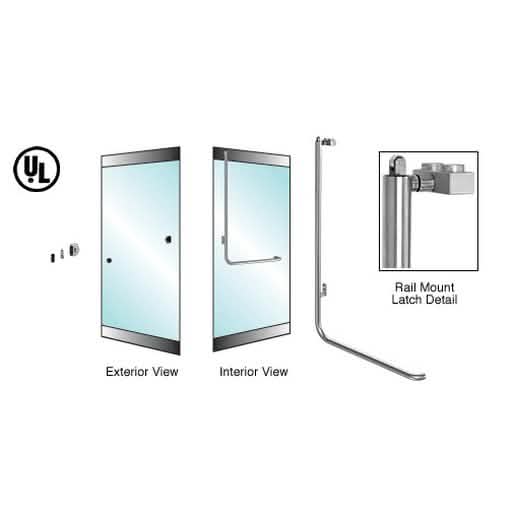 CRL-Blumcraft Brushed Stainless Left Hand "Z" Panic Handle for Exterior Doors