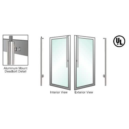 CRL-Blumcraft® Brushed Stainless Right Hand Reverse Door Handle with Keyed Access Deadbolt