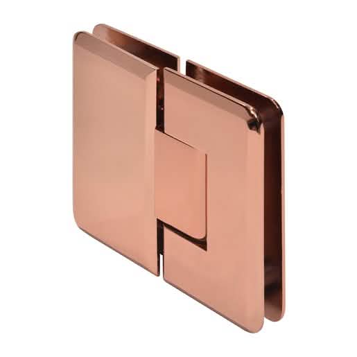 CRL Rose Gold 180º Glass-to-Glass Hinge for sleek, modern shower enclosures.