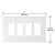 CRL Clear 4-Panel Designer Acrylic Mirror Plate - Wall Mirror