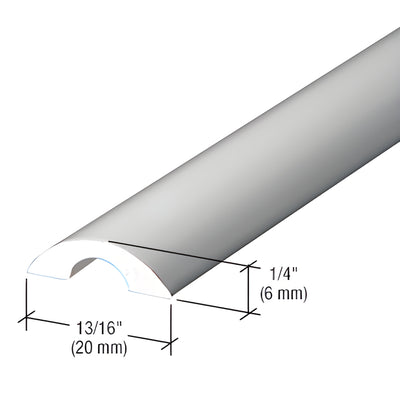 CRL Brite Anodized Frameless Shower Door Half-Round Threshold