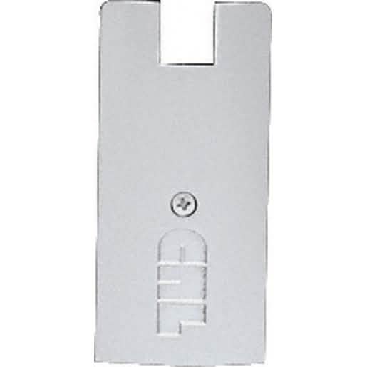 CRL brushed stainless 4" square end cap for sidelite rails, sleek and durable design.