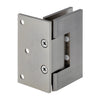 GEN044BN brushed nickel solid brass wall-mount shower hinge, offset back plate, fits 8-12mm (5/16-1/2") tempered glass.