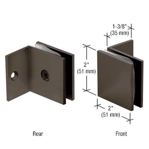 CRL Oil Rubbed Bronze Panel Clamp with Small Leg for Secure, Stylish Glass Installation
