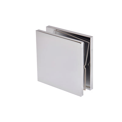 CRL Polished Chrome Square Glass Panel U-Clamp (Hole-in-Glass)