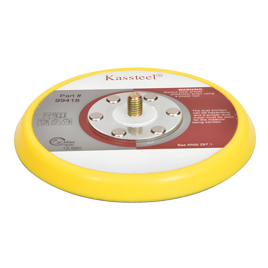 PAD5 5 in. yellow PSA sanding-disc backing pad with 5/16-18 male stud, fits GV5000 sander