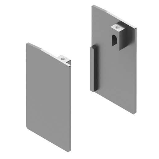 Satin Anodized Wall Mount Kit End Cap - CRL502S2 Series, sleek finish, durable design.