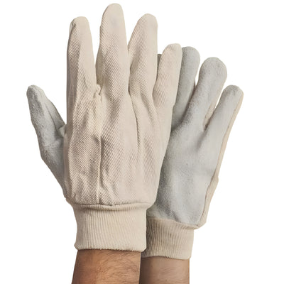 Leather Palm Gloves, Mens'- 12 Pr / Bag