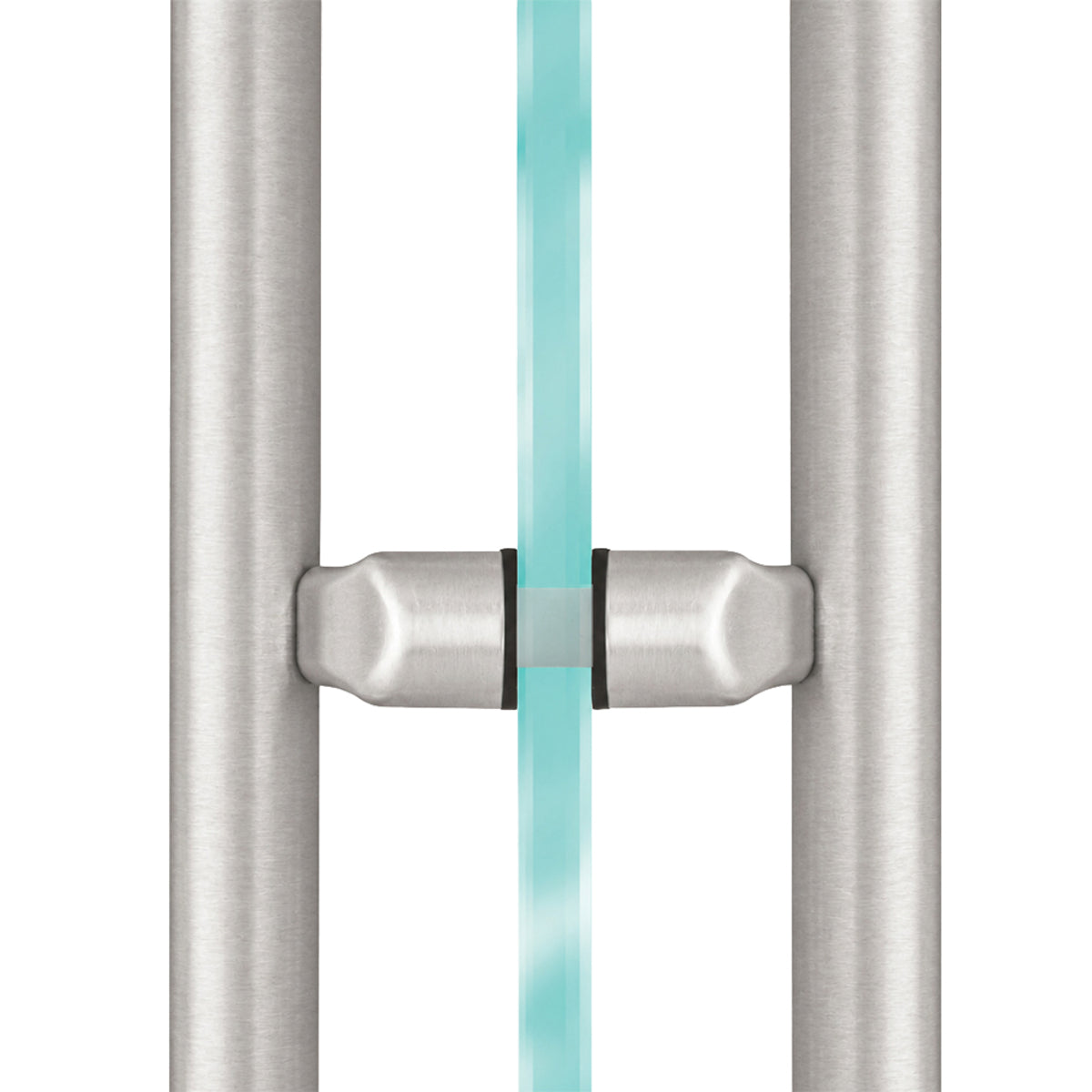 CRL Brushed Stainless Performance Offset Mount Mid-Post for Ladder Pulls - LP0XBS