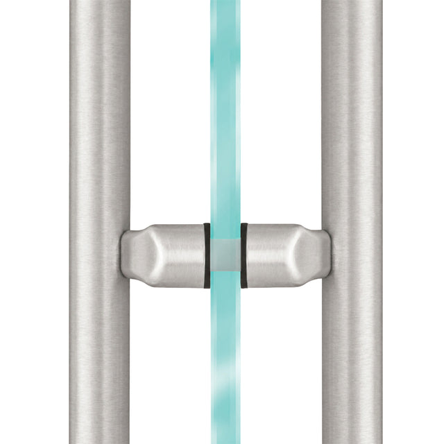 CRL Brushed Stainless Performance Offset Mount Mid-Post for Ladder Pulls