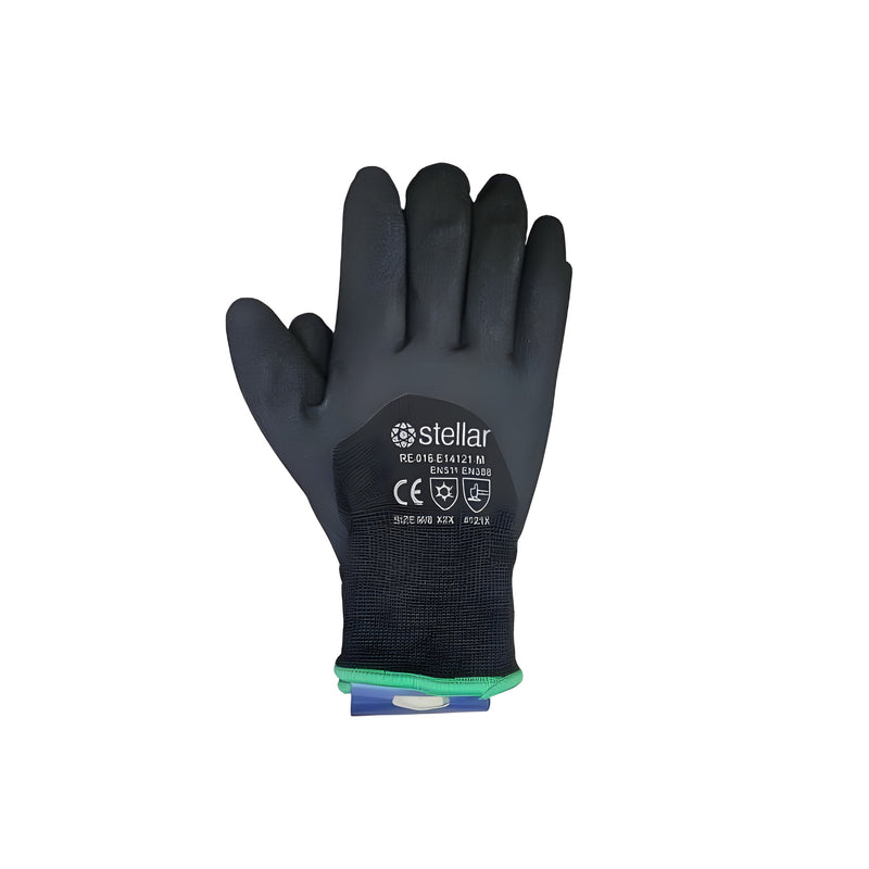 Stellar Acrylic and Nylon Double Liner 3/4 Coated Nitrile Gloves, Sandy Finish, Sz 10 (X-Large), 12 pairs / Bag - View 1