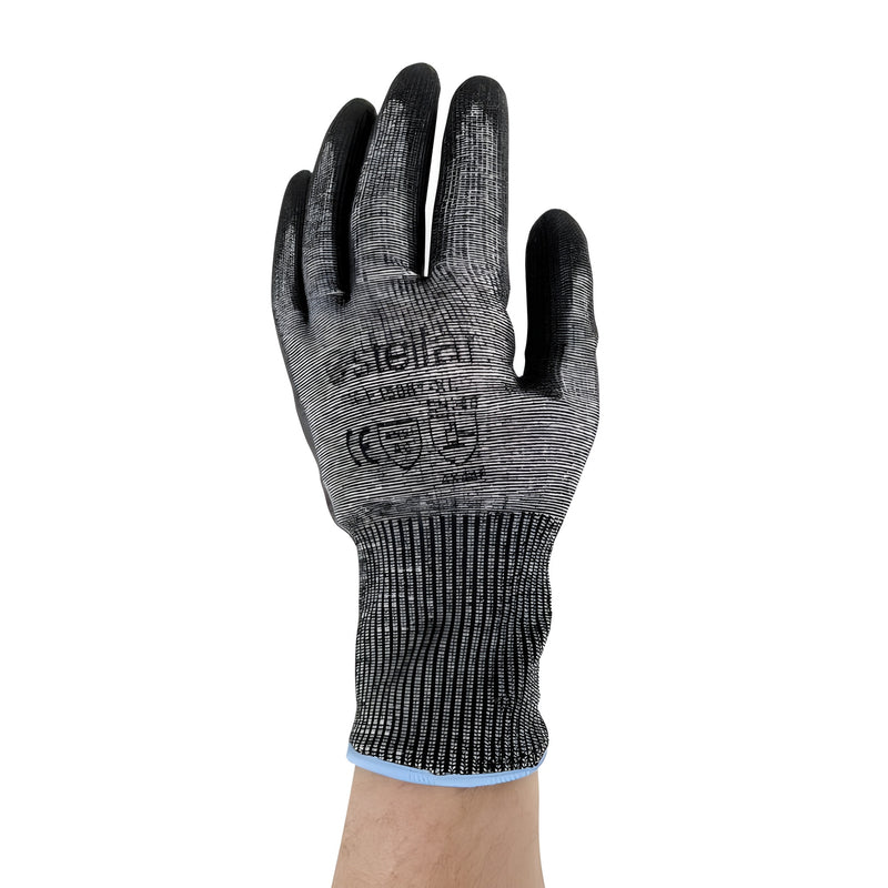 Stellar Black PU Coated Gloves, Cut Level 6, Sz 10 (X-large) - 12 Pr / Bag - View 1