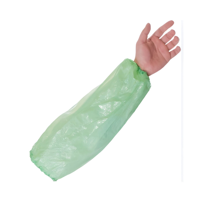 Stellar Disposable Poly Sleeves, Green- 100 / Bag - View 1