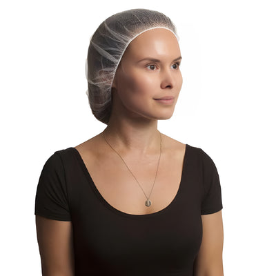 Stellar Polyester Mesh Hairnets, White, 24"- 100 / Bag