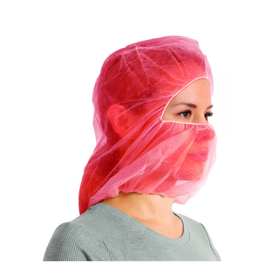 Stellar Polypropylene Balaclava Hood, Red, One size- 500 / Case