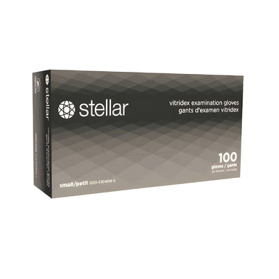 Stellar Vitridex Gloves, Black, PF, X Large -100/ Box